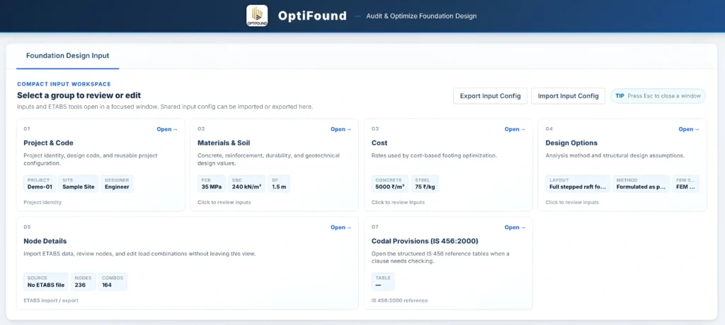 Foundation Design Optimization